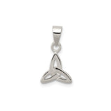 Sterling Silver Celtic Triquetra Knot Pendant, Trinity Symbol Jewelry for Women or Unisex