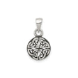 Sterling Silver Celtic Knot Pendant with Interwoven Eternity Circle Design for Women or Unisex Wear