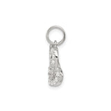 Sterling Silver Heart Pendant with Intertwined Hearts and Cubic Zirconia for Women