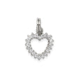 CZ Heart Charm Pendant in Real 925 Sterling Silver