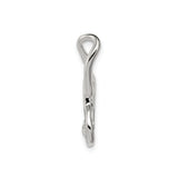 Sterling Silver Heart Pendant with Interlocking Hearts and Cubic Zirconia Accent