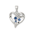 Sterling Silver Infinity Heart Pendant with Cubic Zirconia, Open Heart Design for Women