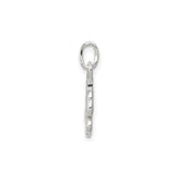 Sterling Silver Four-Leaf Clover Pendant Charm, Polished Lucky Clover Symbol for Women