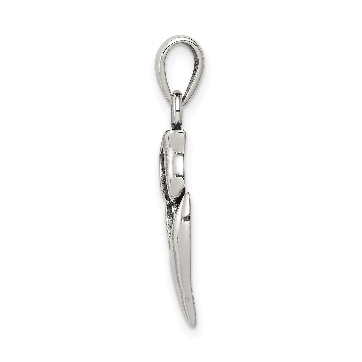 Sterling Silver Tulip Flower Pendant, Detailed Floral Design, Nature-Inspired Charm for Women