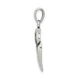 Sterling Silver Tulip Flower Pendant, Detailed Floral Design, Nature-Inspired Charm for Women
