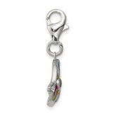 Multi-colored Enameled Fish Charm Pendant in Real 925 Sterling Silver