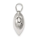 Sterling Silver Heart Pendant, Puffed Heart Charm with High Polish Finish for Women