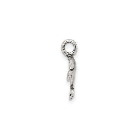 Sterling Silver Dolphin Pendant, Jumping Ocean Charm, Sea Life Theme for Women or Unisex Wear