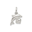 Sterling Silver Dolphin Pendant with Heart Charm, Ocean-Inspired Animal Jewelry for Women