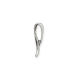 Sterling Silver Whale Tail Pendant, Ocean Inspired Minimalist Coastal Jewelry for Women or Unisex