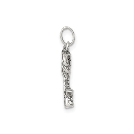 Sterling Silver Palm Tree Pendant, Tropical Beach Charm for Women or Unisex, Summer Vacation Jewelry