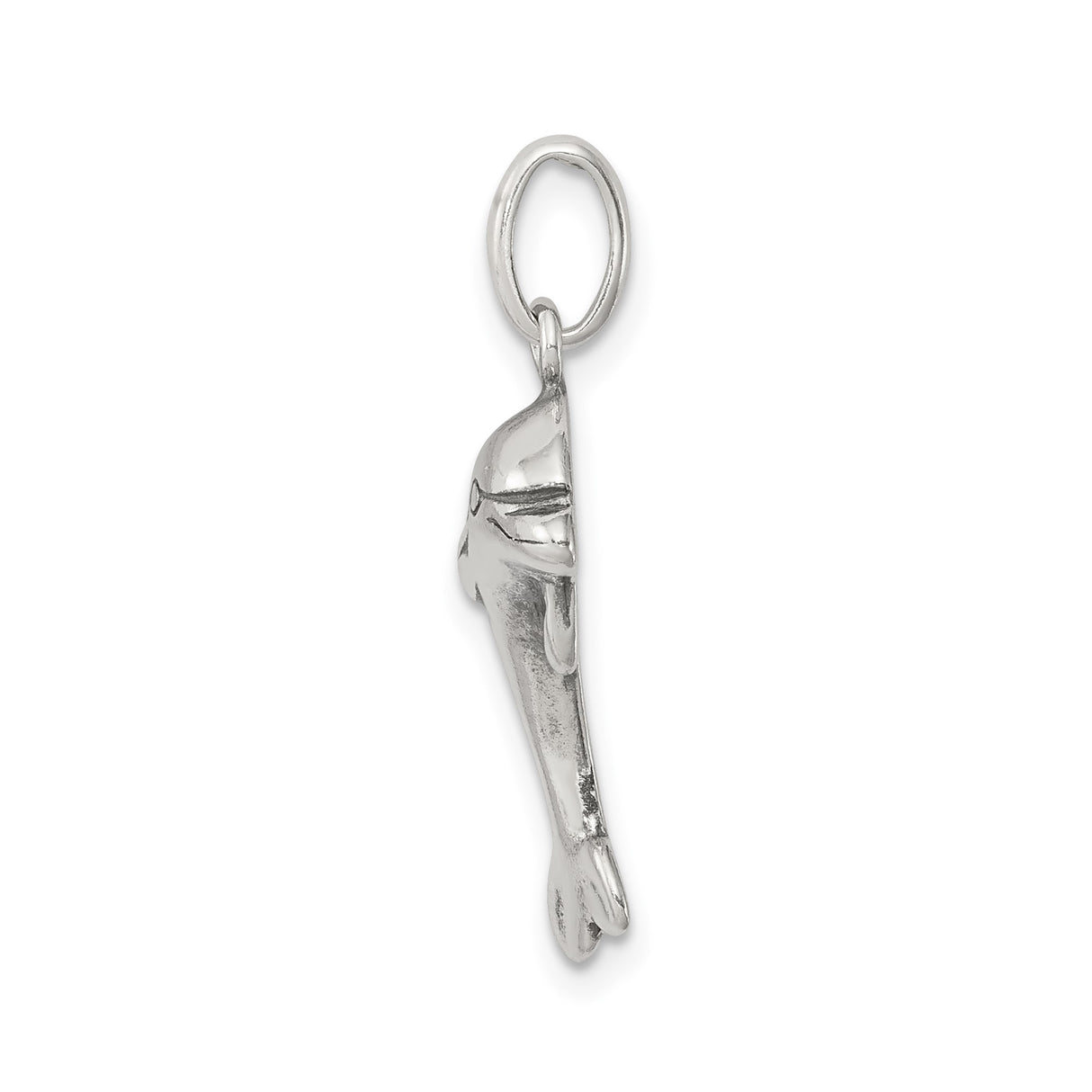 Sterling Silver Dolphin Pendant with Jumping Dolphin Design, Ocean Theme Jewelry for Women and Teens