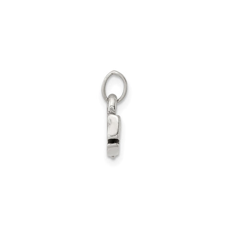 Sterling Silver Whale Pendant, Stylized Openwork Ocean Animal Charm for Women or Unisex Wear