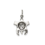 Sterling Silver Sea Turtle Pendant with Raised Heart, Nautical Ocean-Inspired Jewelry