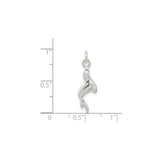 Sterling Silver Mermaid Pendant with Flowing Oceanic Design, Nautical Fantasy Jewelry for Women