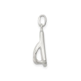 Sterling Silver Flip Flop Sandal Pendant Charm, Beach Vacation Jewelry for Women