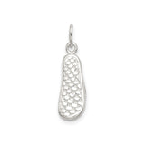 Sterling Silver Flip Flop Sandal Pendant Charm, Beach Vacation Jewelry for Women