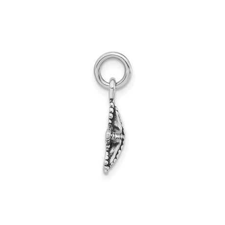Sterling Silver Starfish Pendant, Textured Nautical Marine Life Design for Women
