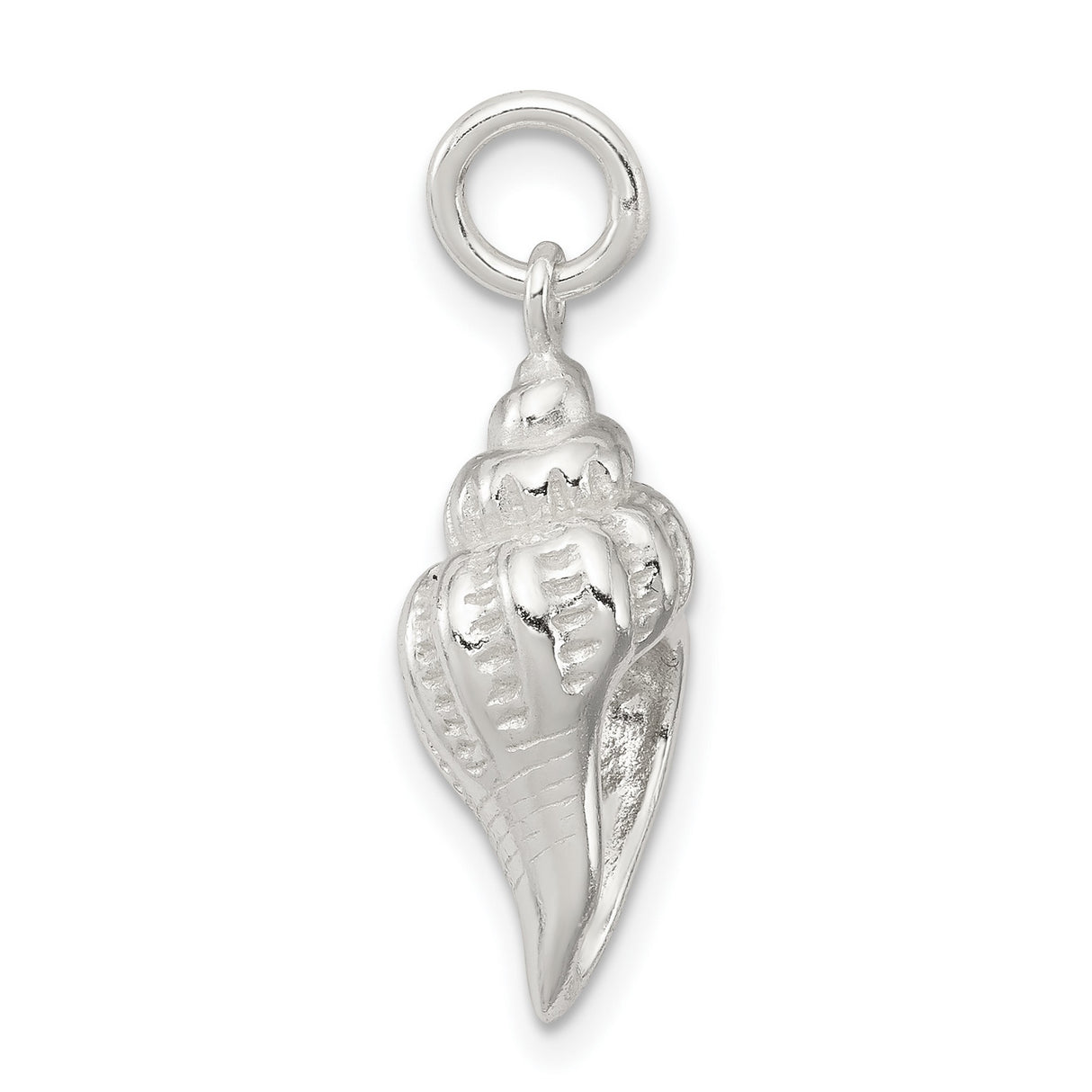 Seashell Charm Pendant in Real 925 Sterling Silver