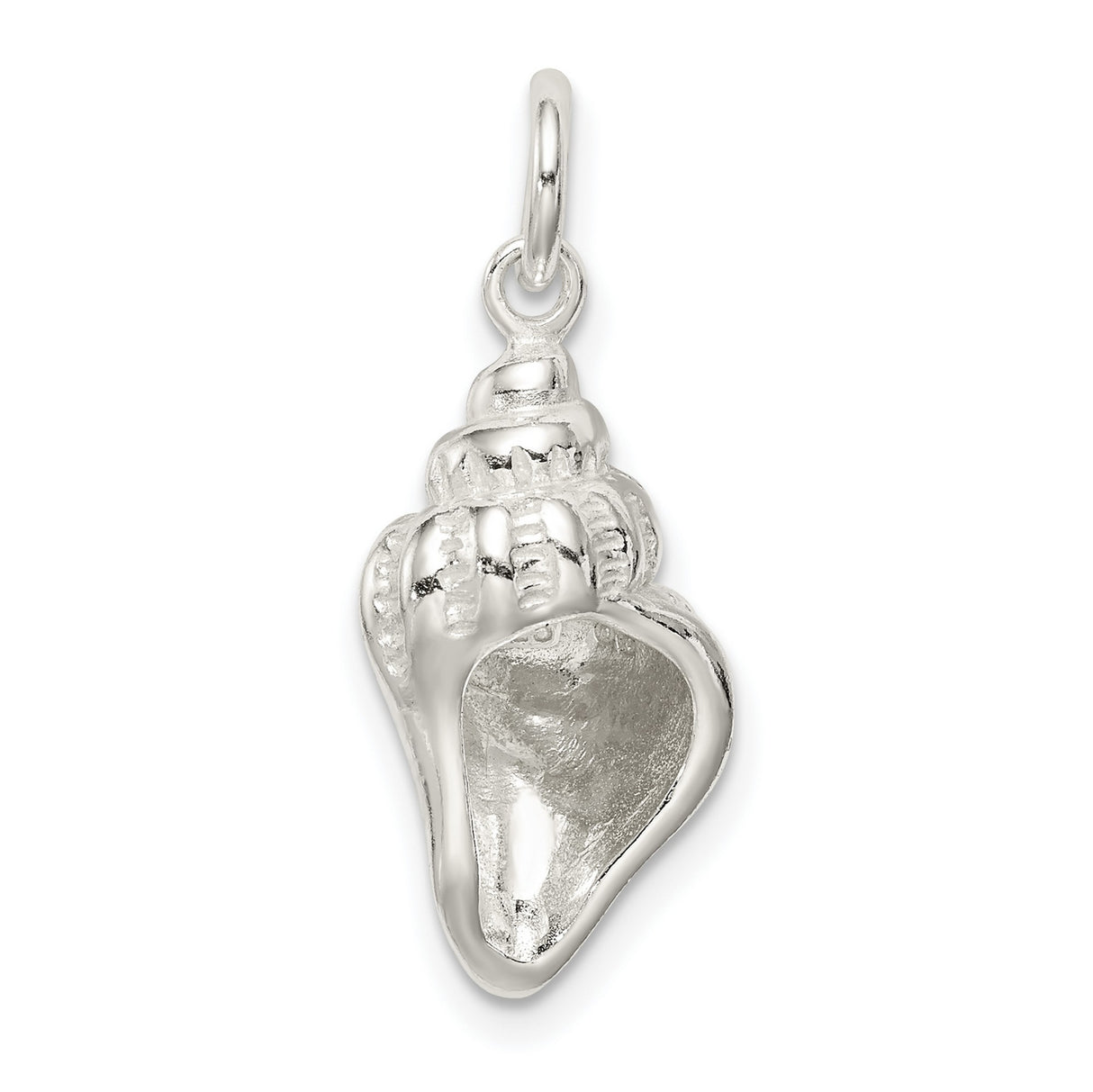 Seashell Charm Pendant in Real 925 Sterling Silver