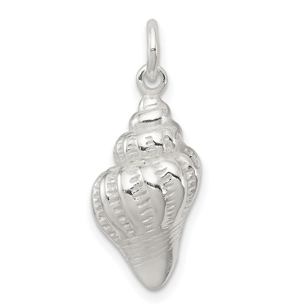 Seashell Charm Pendant in Real 925 Sterling Silver