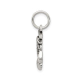 Sterling Silver Anchor Pendant with Twisted Rope Accents, Nautical Christian Symbol for Men and Women