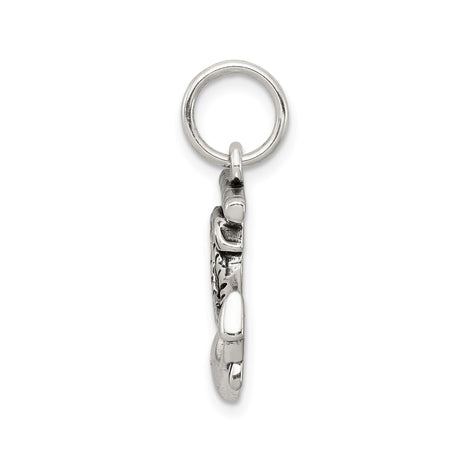 Sterling Silver Anchor Pendant with Twisted Rope Accents, Nautical Christian Symbol for Men and Women