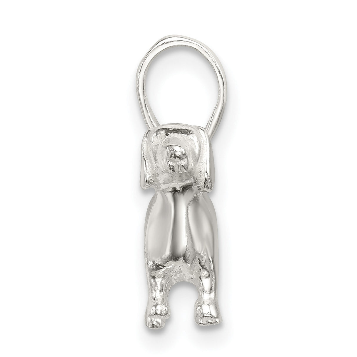 Sterling Silver Dachshund Pendant, Smooth Polished Dog Charm, Animal Jewelry for Women