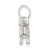 Sterling Silver Dachshund Pendant, Smooth Polished Dog Charm, Animal Jewelry for Women