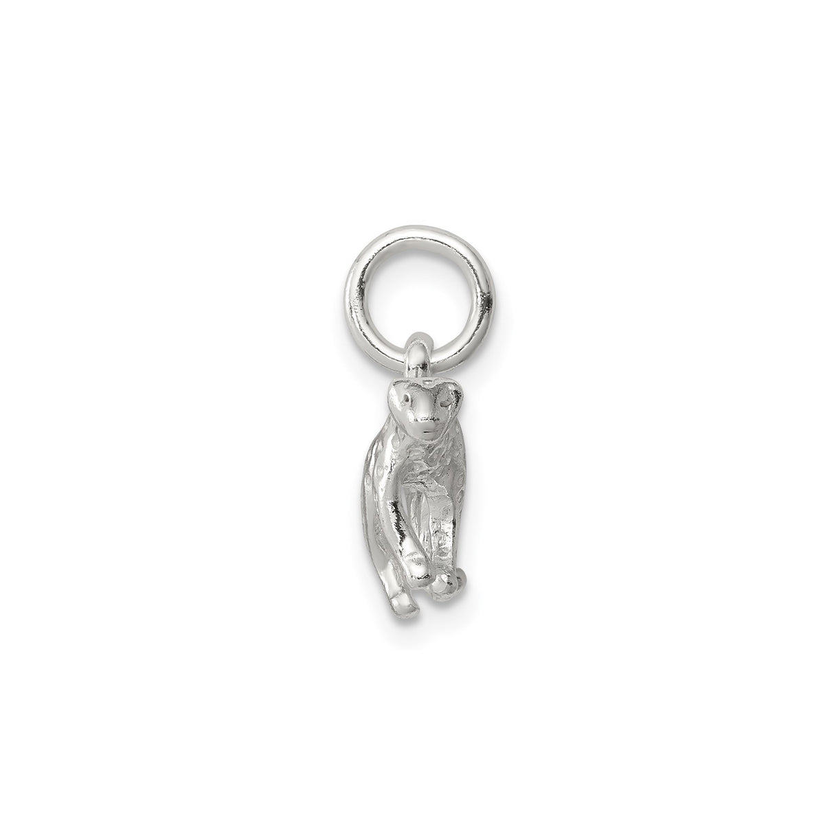 Sterling Silver Cheetah Pendant with Spotted Wild Cat Design, Jungle Safari Theme