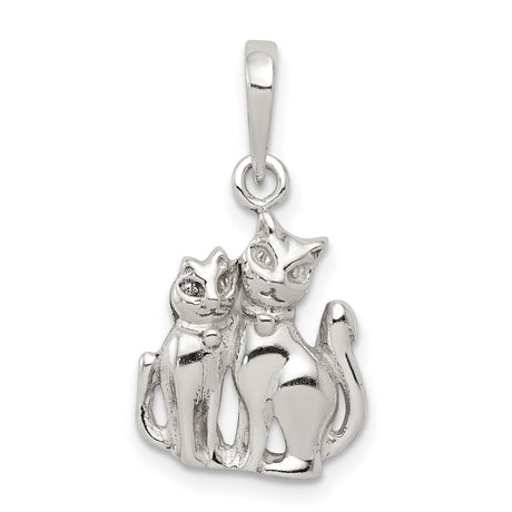 Cats Charm Pendant in Real 925 Sterling Silver