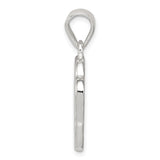 Sterling Silver Open Paw Print Pendant, Pet Memorial Jewelry for Dog and Cat Lovers