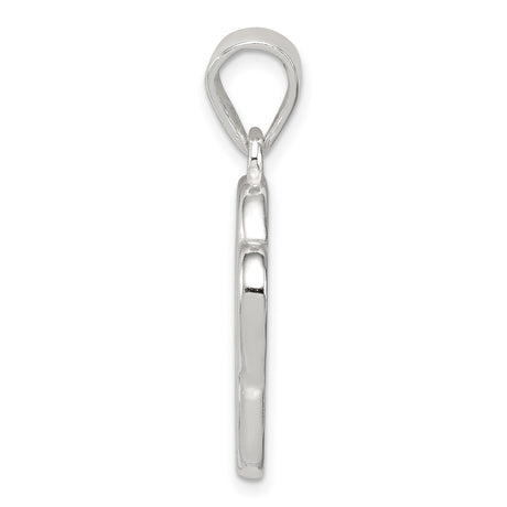 Sterling Silver Open Paw Print Pendant, Pet Memorial Jewelry for Dog and Cat Lovers