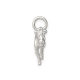 Sterling Silver Giraffe Charm Pendant with Detailed Safari Animal Design
