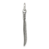 Sterling Silver Feather Pendant, Boho Tribal Design, Symbol of Freedom and Spirituality
