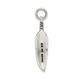 Sterling Silver Feather Pendant, Boho Tribal Design, Symbol of Freedom and Spirituality