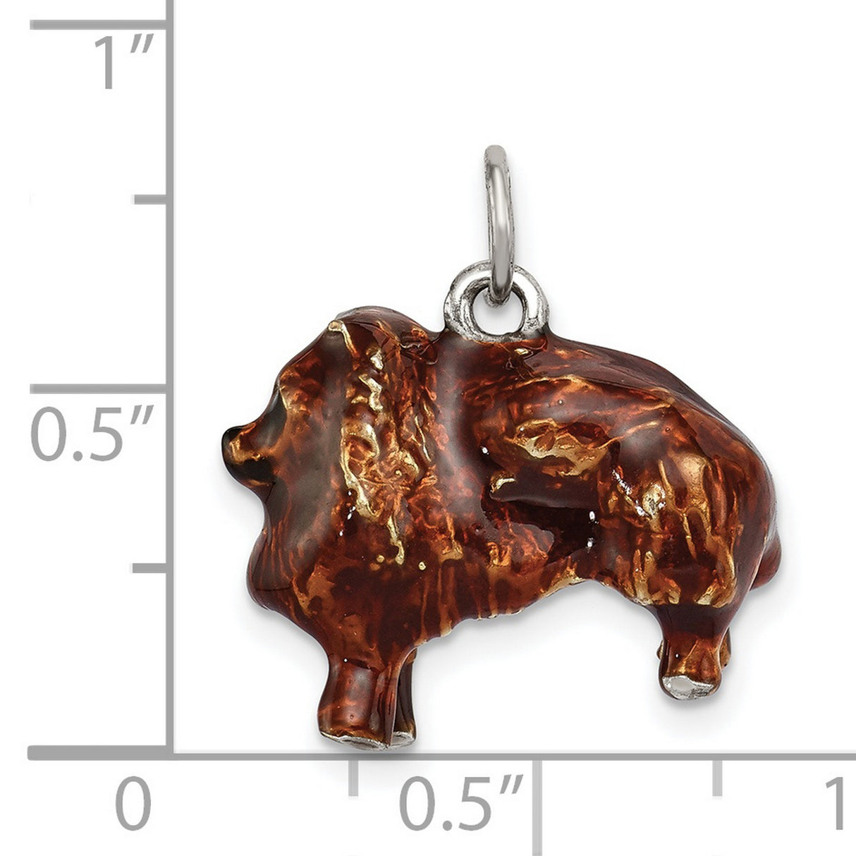 Sterling Silver Lion Pendant with Enamel, Symbol of Strength and Courage for Women or Unisex Wear