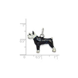 Sterling Silver Schnauzer Pendant with Hand Painted Enamel, Dog Charm for Women or Unisex Wear