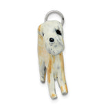 Sterling Silver Wheaten Terrier Pendant, Hand Painted Enamel Dog Charm, Pet Memorial Jewelry