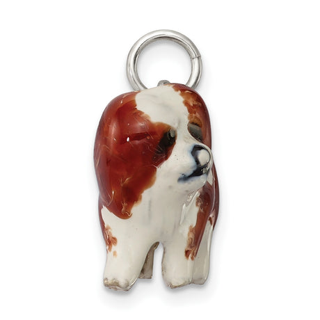 Sterling Silver Cavalier King Charles Spaniel Pendant Charm, Realistic Dog Jewelry