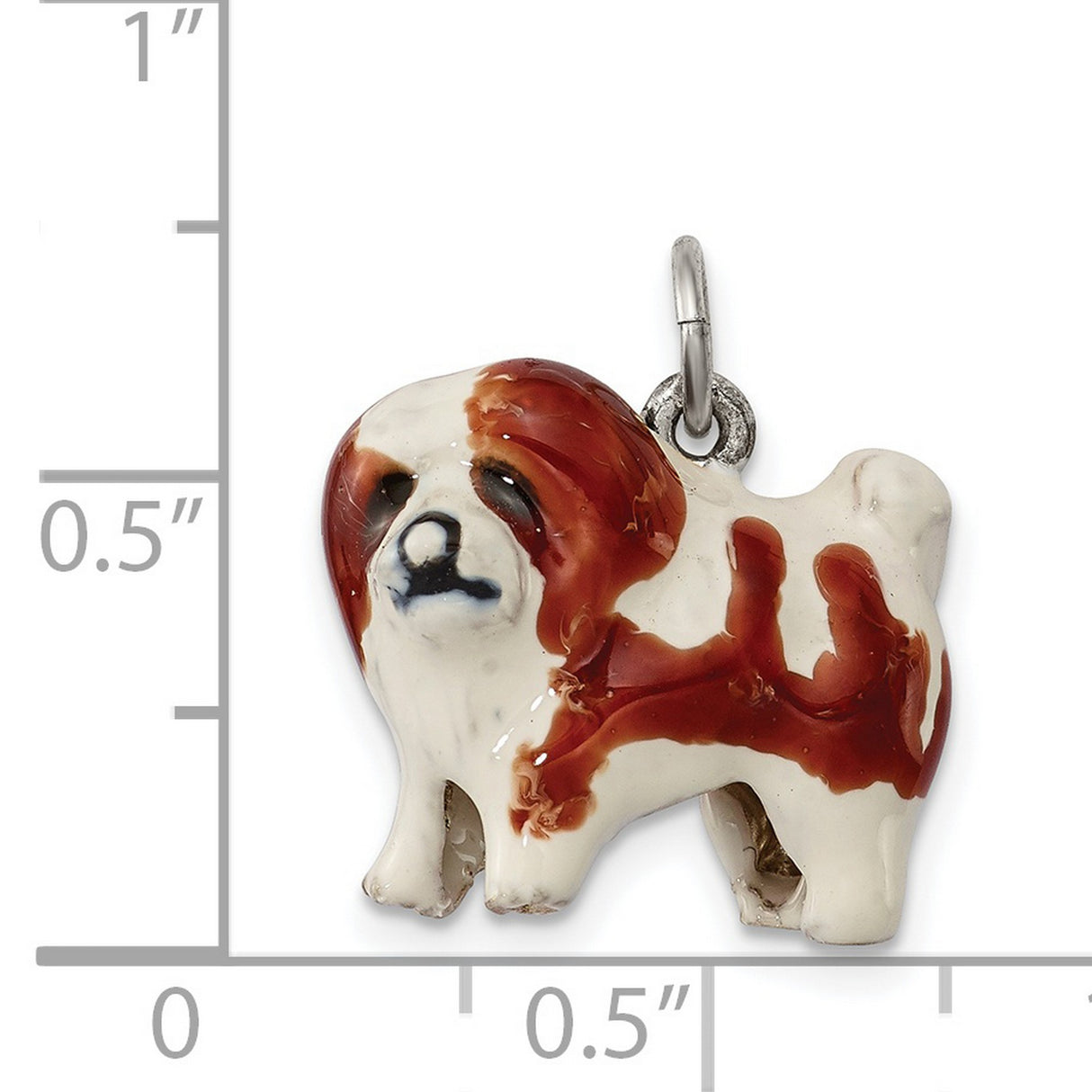 Sterling Silver Cavalier King Charles Spaniel Pendant Charm, Realistic Dog Jewelry