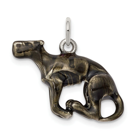 Sterling Silver Panther Pendant, Sculpted Jungle Cat Animal Totem for Women and Men