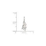Sterling Silver Ballerina Charm Pendant Featuring Graceful Dance Pose for Women and Girls