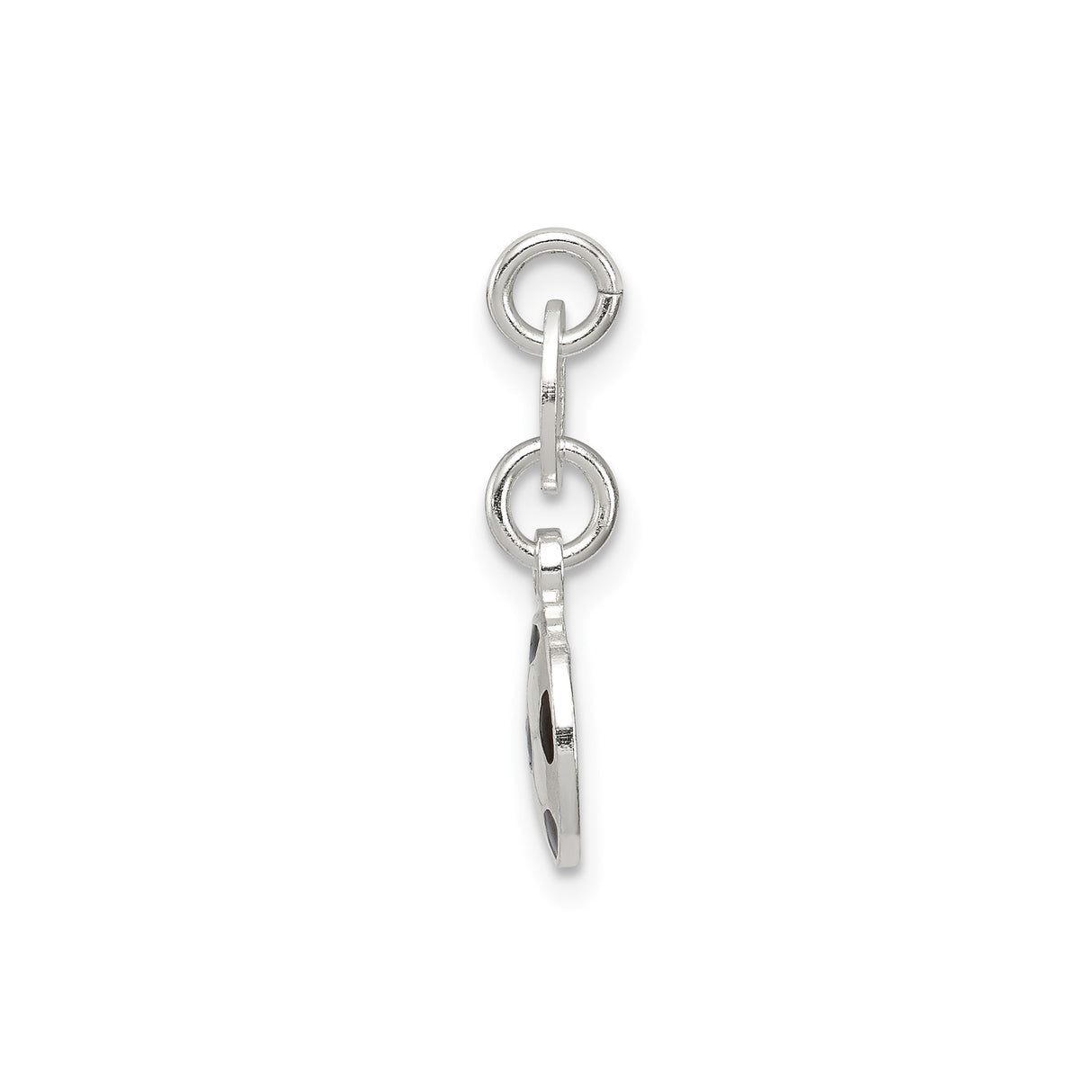 Sterling Silver Soccer Ball Pendant with Black and White Enamel Detailing, Unisex Sports Charm