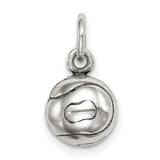 3-D Tennis Ball Charm Pendant in Real 925 Sterling Silver