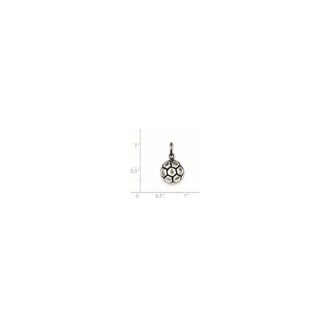 Sterling Silver Soccer Ball Pendant, Sports Charm for Athletes, Coaches, and Fans