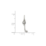 Sterling Silver Golf Club and Ball Pendant, Miniature Sports Charm for Golf Lovers