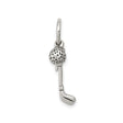 Sterling Silver Golf Club and Ball Pendant, Miniature Sports Charm for Golf Lovers