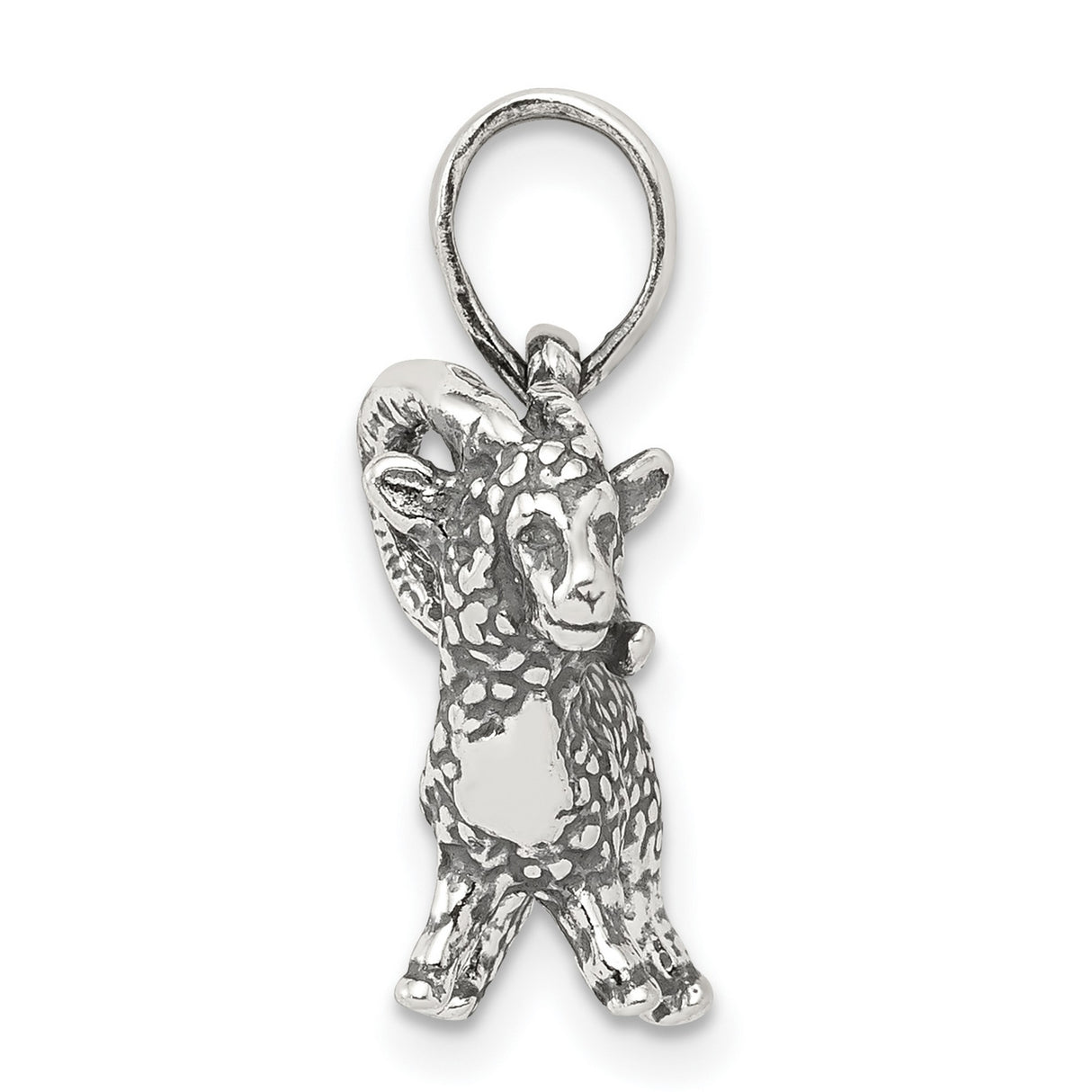 Aries The Ram Zodiac Symbol Charm Pendant in Real 925 Sterling Silver