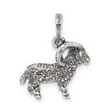 Aries The Ram Zodiac Symbol Charm Pendant in Real 925 Sterling Silver